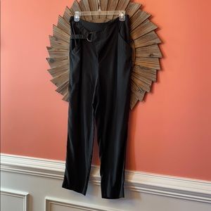 Anthropologie Cupro Wrap Trouser Pants Black NWOT